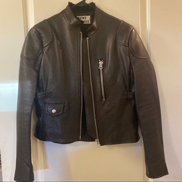 Acne Studios Jackets & Blazers - ACNE Studios Mabel Black Leather Biker Jacket. Size DE 36 or US 4